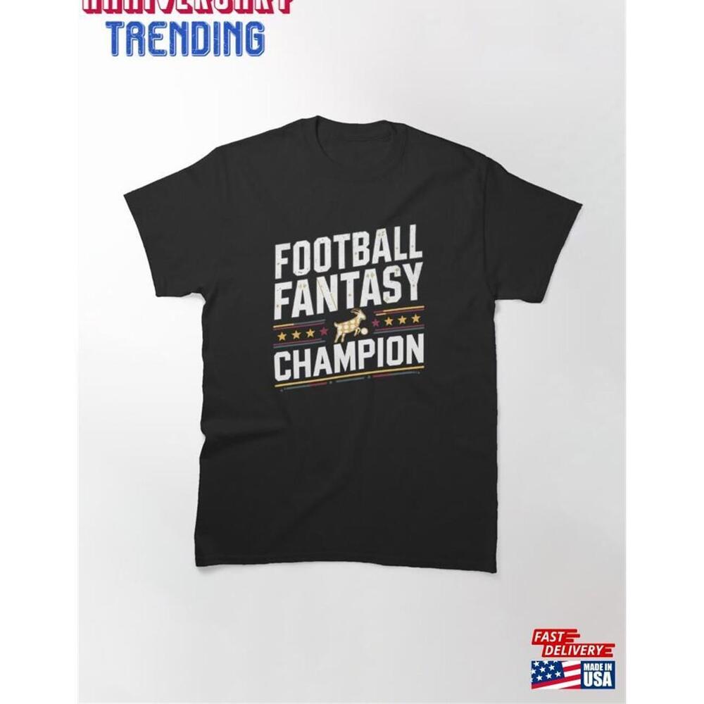 Football Fantasy Champion Goat Design Classic Tshirt